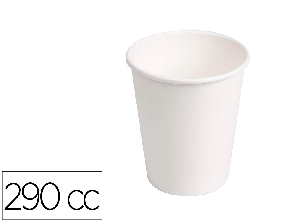 VASO TERMICO DE CARTON BLANCO 290 CC PAQUETE DE 50 UNIDADES