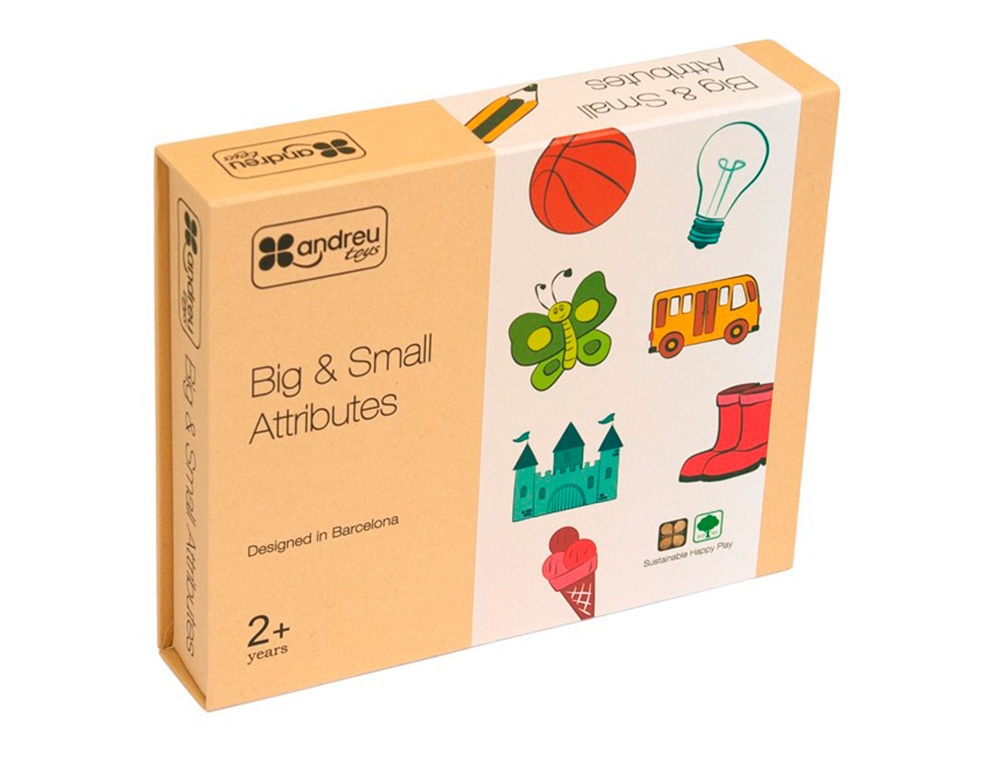 JUEGO DIDACTICO ANDREUTOYS ATRIBUTOS GRANDES Y PEQUEÑOS