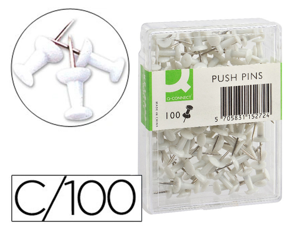 SEÑALIZADOR DE PLANOS Q-CONNECT BLANCO CAJA DE 100 UNIDADES