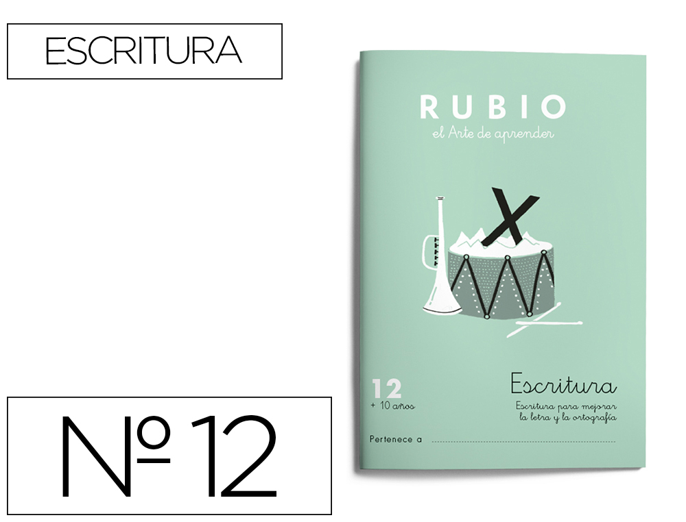 CUADERNO RUBIO CALIGRAFIA Nº 12