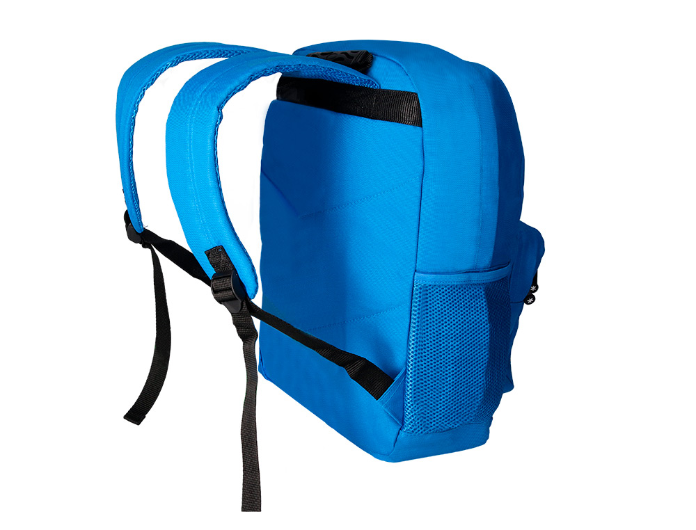 MOCHILA ANTARTIK CON ASA Y BOLSILLO FRONTAL CON CREMALLERA COLOR AZUL 320X140X430 MM