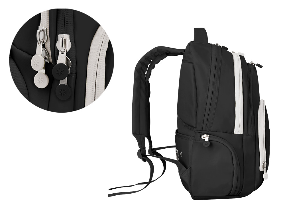 MOCHILA ANTARTIK FUSION FLEX MULTIBOLSILLO NEGRO 19L 450X180X300 MM