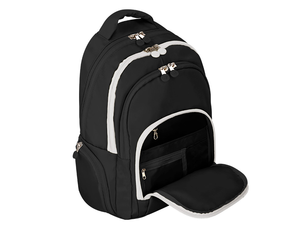 MOCHILA ANTARTIK FUSION FLEX MULTIBOLSILLO NEGRO 19L 450X180X300 MM