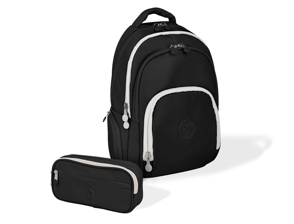 MOCHILA ANTARTIK FUSION FLEX MULTIBOLSILLO NEGRO 19L 450X180X300 MM