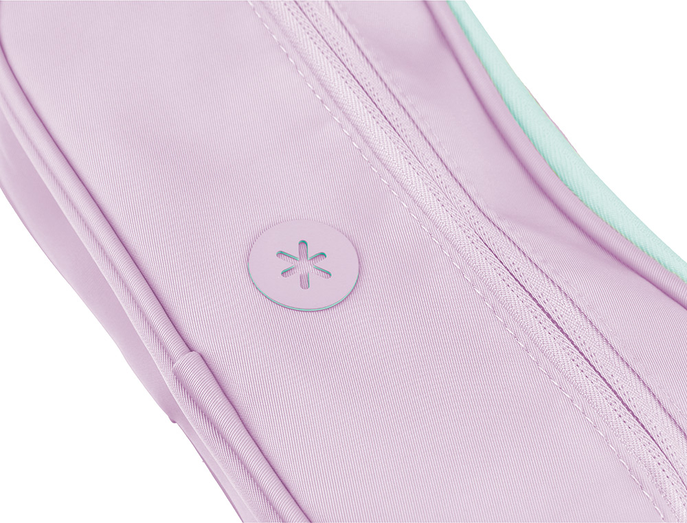 ESTUCHE PORTATODO ANTARTIK FUSION FLEX 3 CREMALLERAS MORADO COMPAÑERO MOCHILA 100X60X220 MM