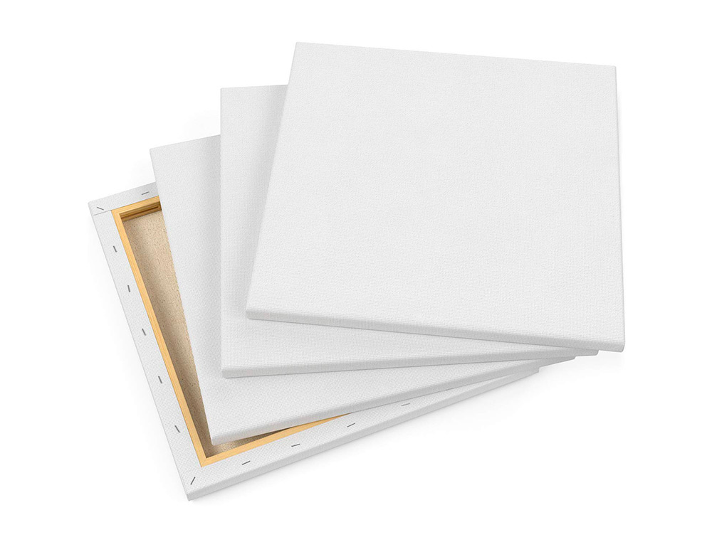 BASTIDOR LIDERPAPEL8F LIENZO GRAPADO TRASERO ALGODON 100% MARCO PAWLONIA 1,8X3,8 CM BORDES MADERA 46X38 CM